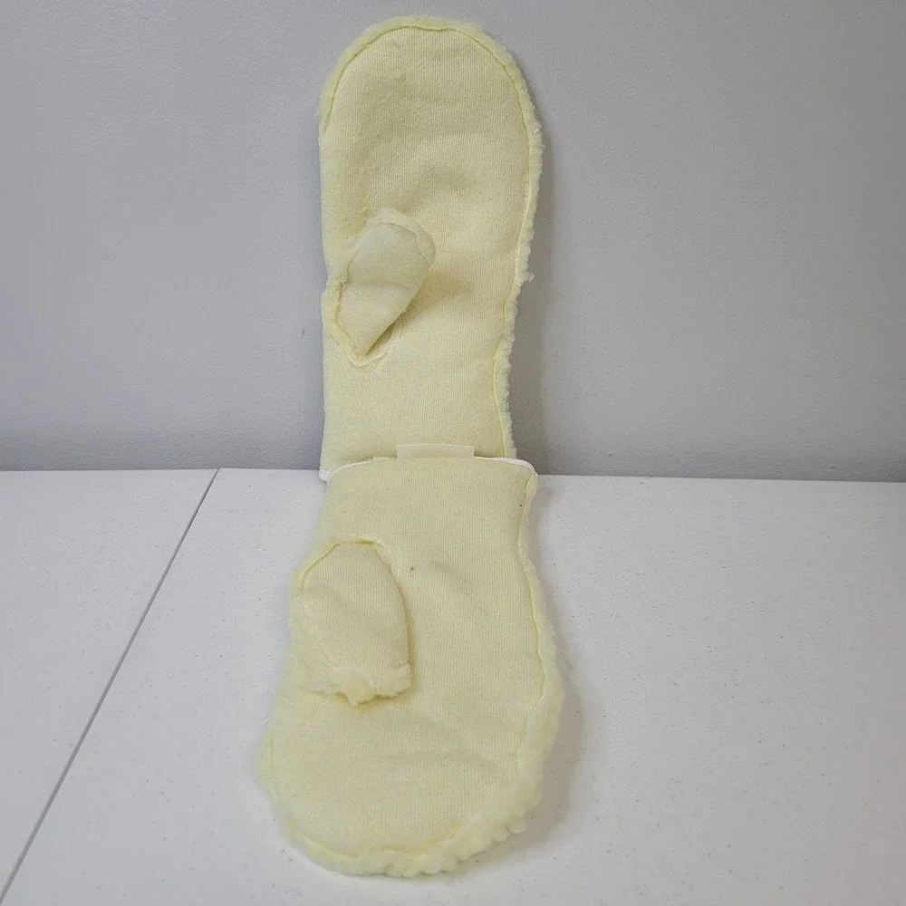 Hand Armor LN66-L Yellow Knit Mitten‎ Chopper Liner Gloves Sherpa Large - Picture 2 of 10
